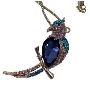 New purple & blue parrot fashion pendant necklace